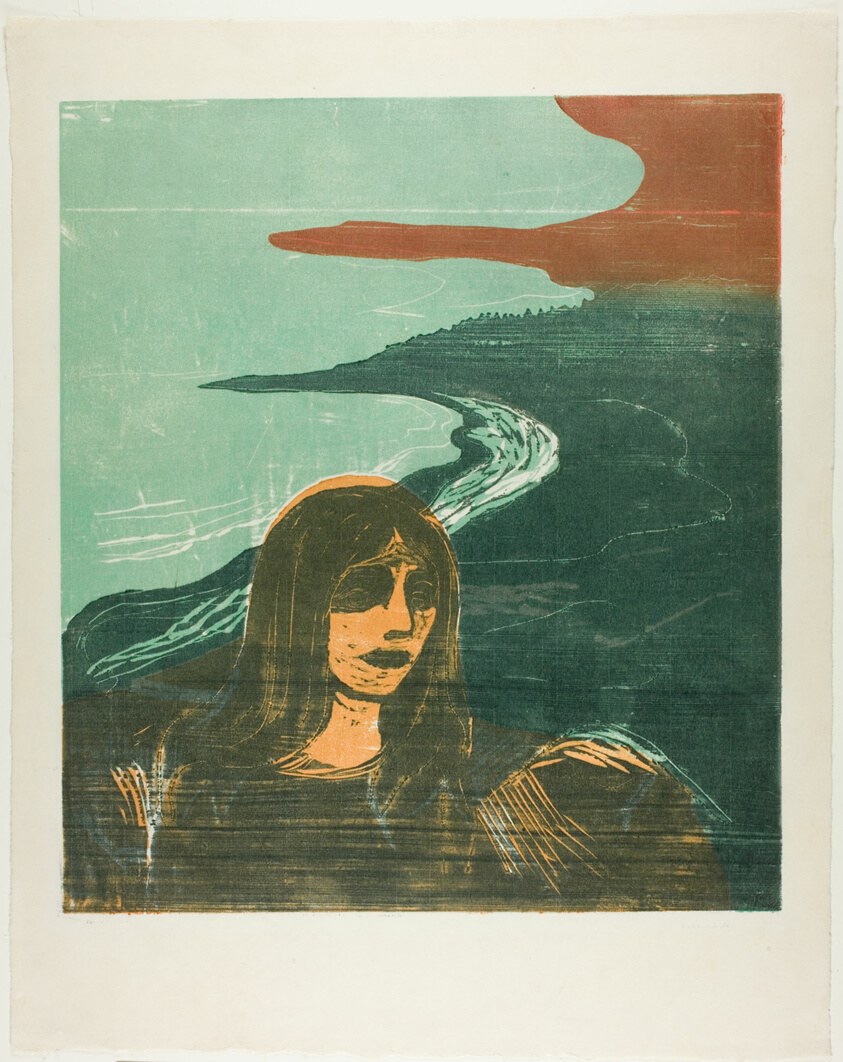 Woman's Head against the Shore