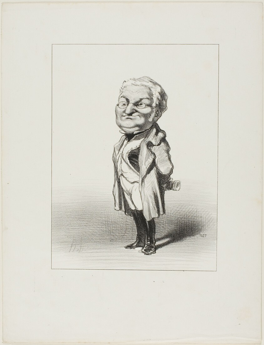 Thiers. Citizen Thiers Tries on the New Tail-Coat which Babin has Just Sent Him, plate 4 from Les Représentans Représentés