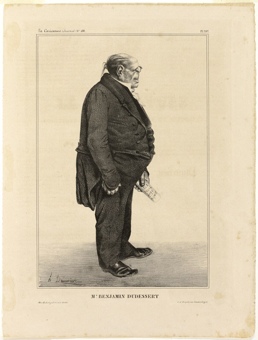 Mr. Benjamin Dudessert, plate 287 from Célébrités de la Caricature