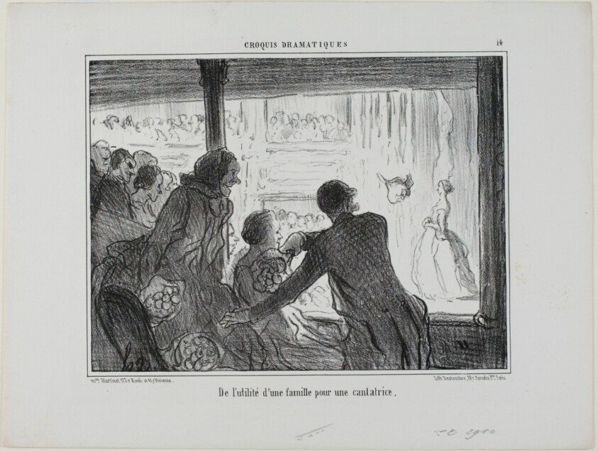 How Useful for an Opera Singer to Have a Family, plate 14 from Croquis Dramatiques