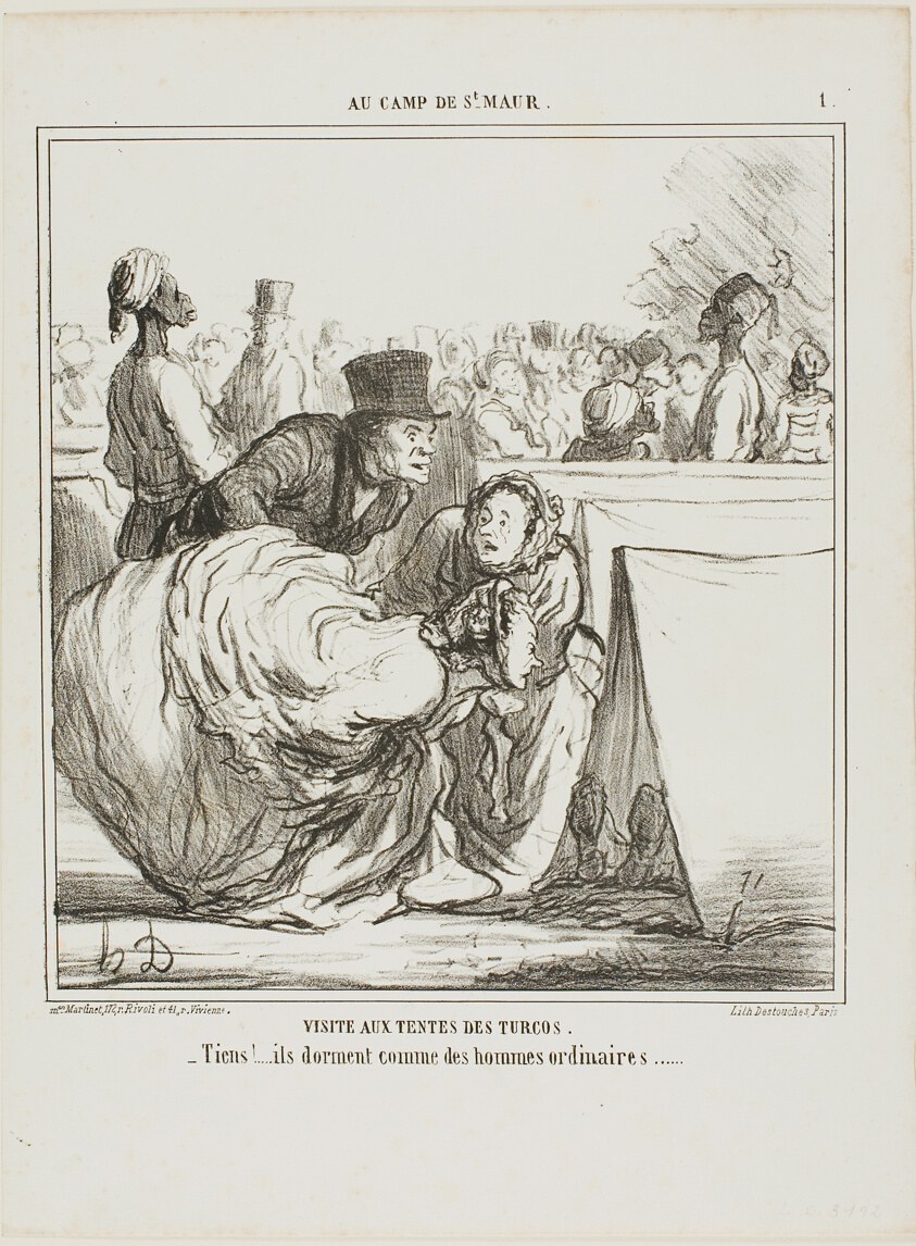 “I don't want to go into such a deep water...... there are surely big fish in there!,” plate 1 from Enfantillages