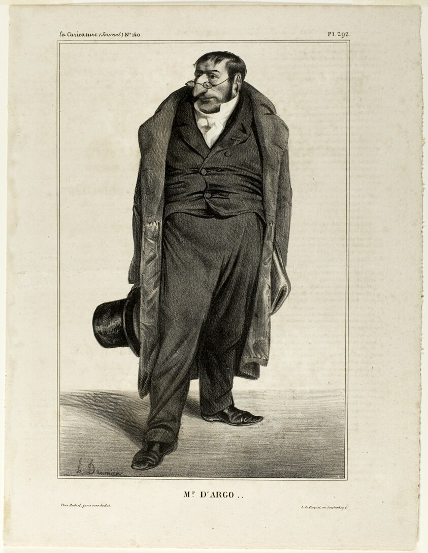 Mr. D'argo .., plate 292 from Célébrités de la Caricature