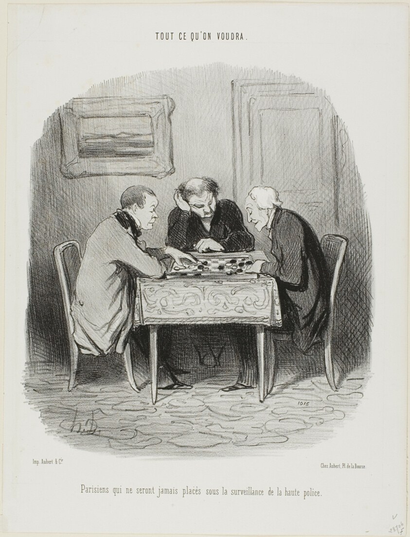 Parisians who will never be placed under surveillance of the secret police, plate 12 from Tout Ce Qu'on Voudra