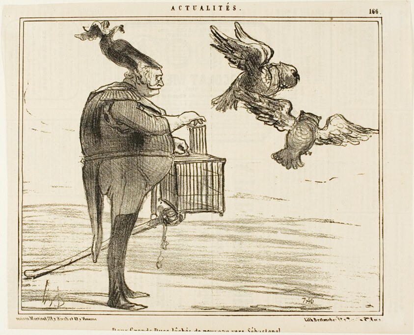 Two Grand Dukes Leaving for Sebastopol, plate 166 from Actualités