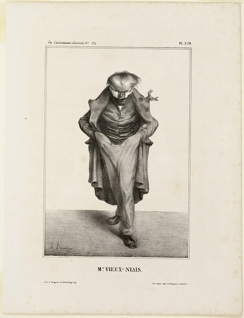 Mr. Vieux-Niais, plate 278 from Célébrités de la Caricature