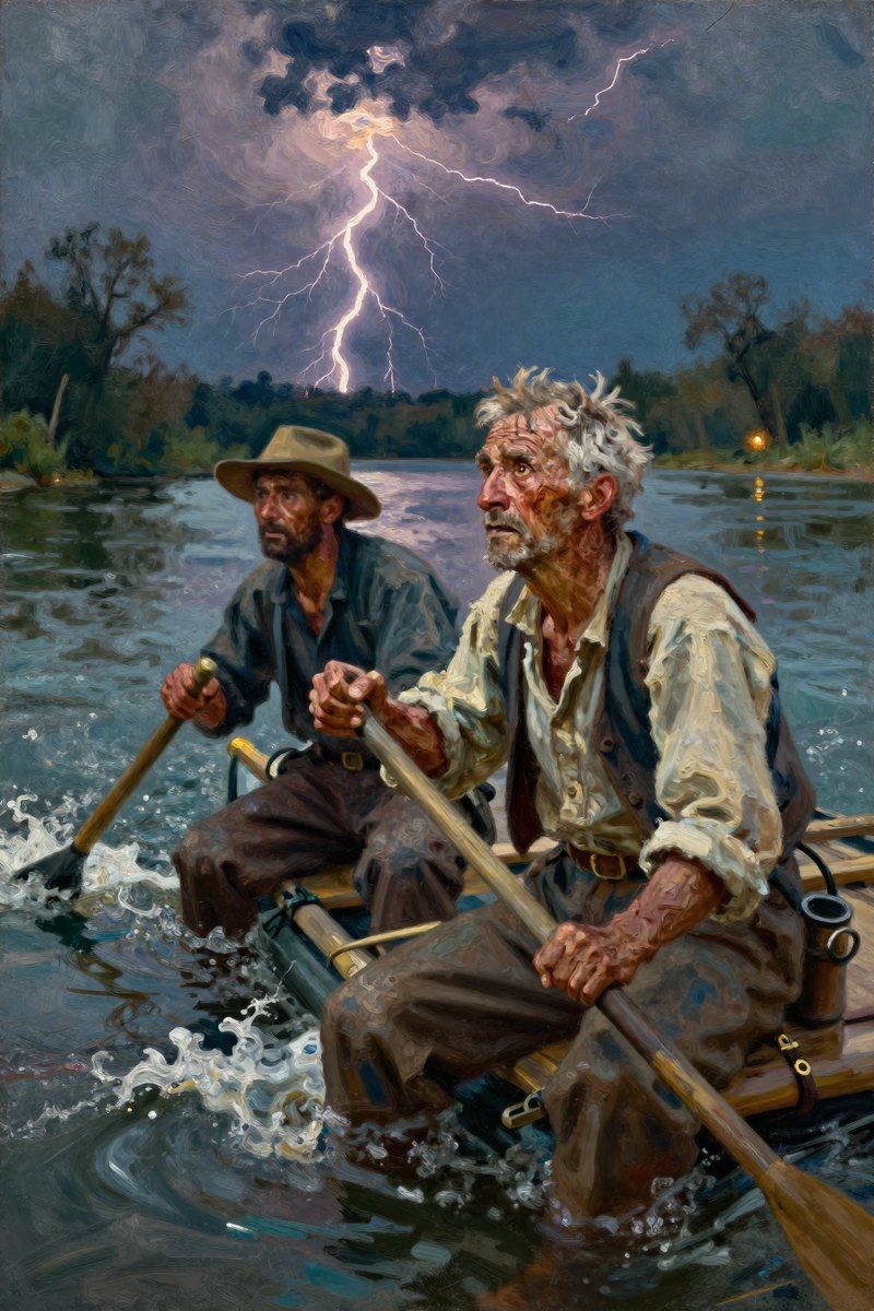 A weathered old man, gray hair and weather-beaten face, stocky build, brown eyes, pale complexion, his face tight with fear, looking into the distance.